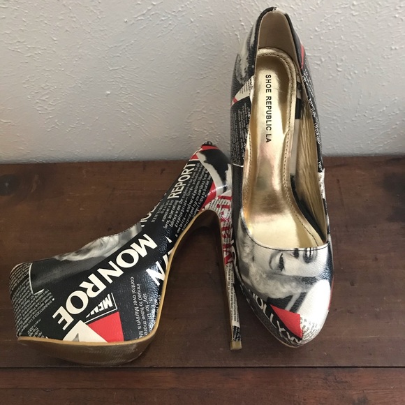 Marilyn Monroe Platform Club Heels size 10 - Picture 1 of 4